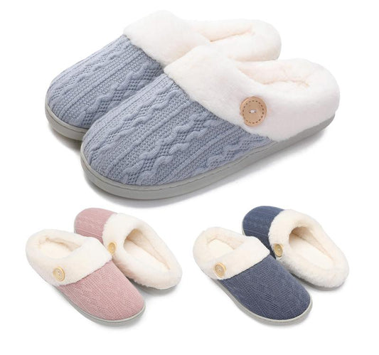 Slippers for Women Memory Foam Fuzzy House Slippers Bedroom Non-Slip Warm Fluffy Plush Womens Slippers