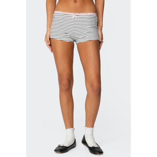Sofi Striped Ribbed Shorts