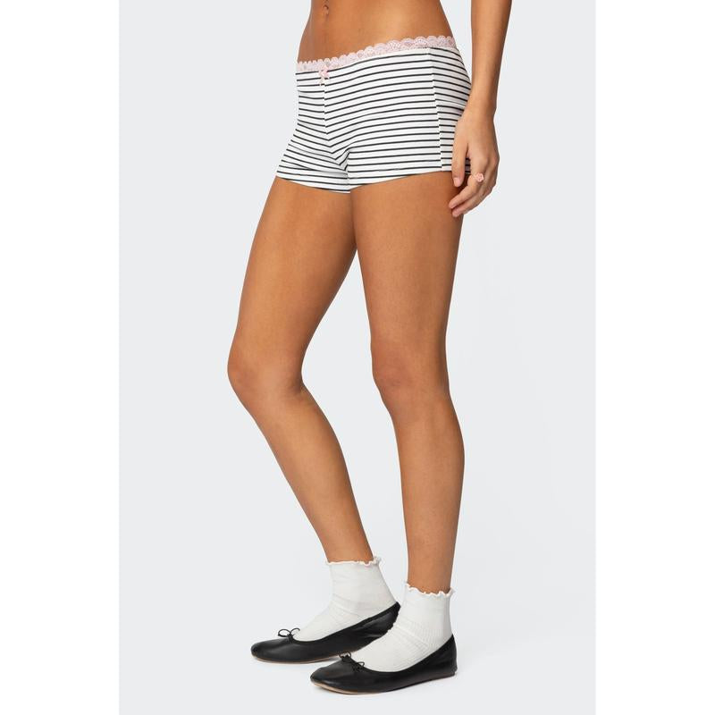Sofi Striped Ribbed Shorts
