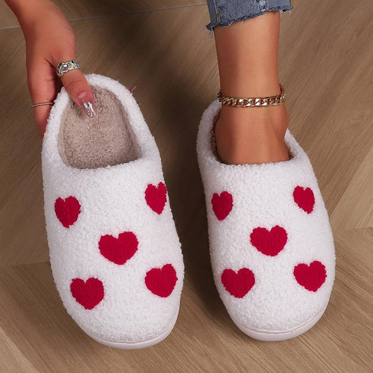 Evil Eyes Slippers for Women Strawberry Heart Slippers Memory Foam Slippers Slip on House Shoes Comfortable Bedroom Slidessoft Plush House Slippers Winter Indoor Outdoor Slipper