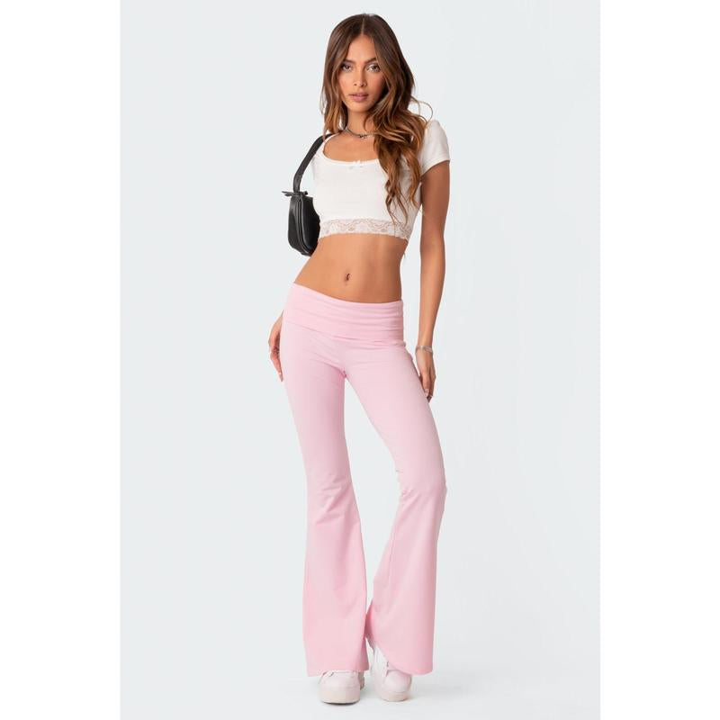 Naomi Fold over Flared Leggings