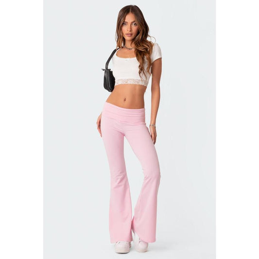 Naomi Fold over Flared Leggings