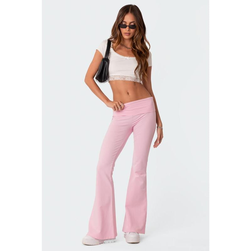 Naomi Fold over Flared Leggings