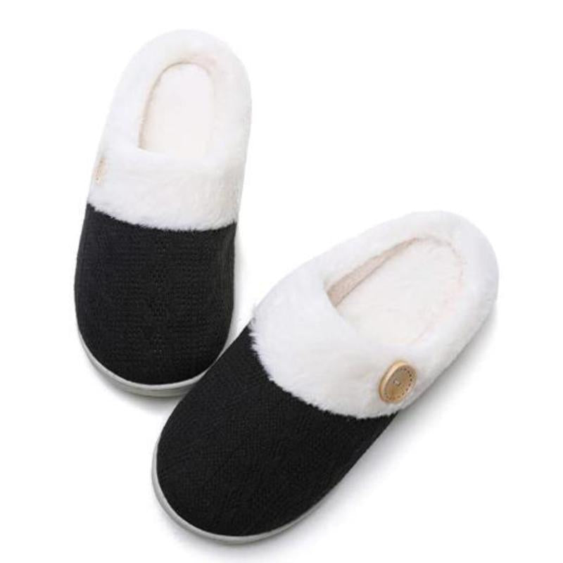 Slippers for Women Memory Foam Fuzzy House Slippers Bedroom Non-Slip Warm Fluffy Plush Womens Slippers