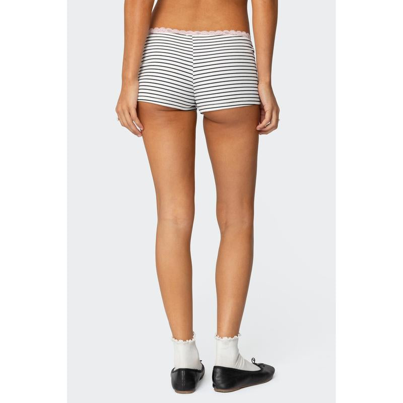 Sofi Striped Ribbed Shorts